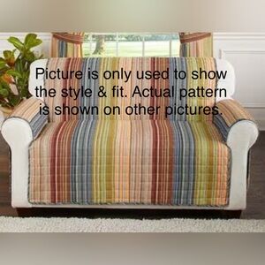 Loveseat and chair cover, plaid